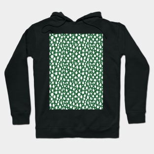 Green and White Spot Dalmatian Pattern Hoodie